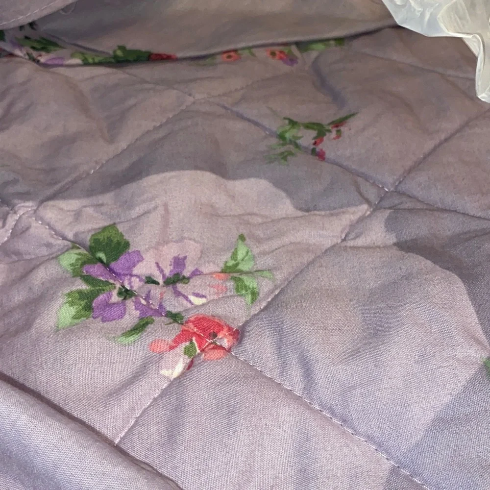 Floral Print cool size comforter in Lavender, Pink, Green & Purple